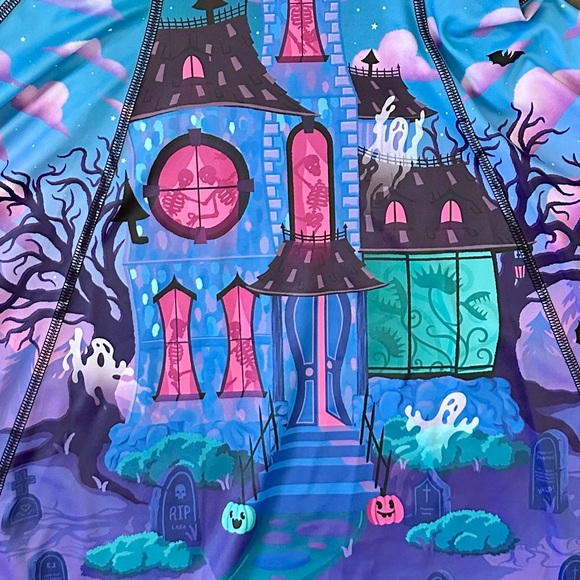 House of Horrors vs  Dancing Skeletons Inside Out Dress- Blackmilk - Picture 11 of 12